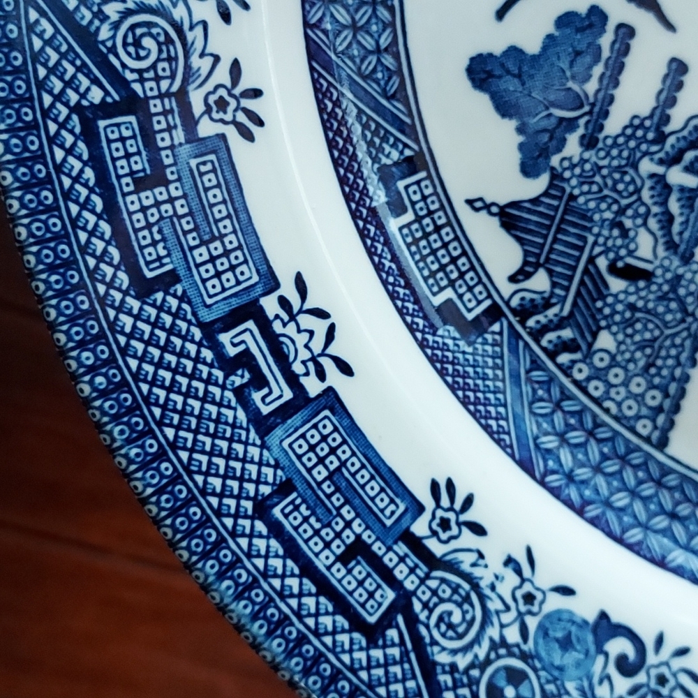 4 of 10.5" dinner plates by Churchill of England blue and white 🤍💙 dinn - Picture 4 of 15